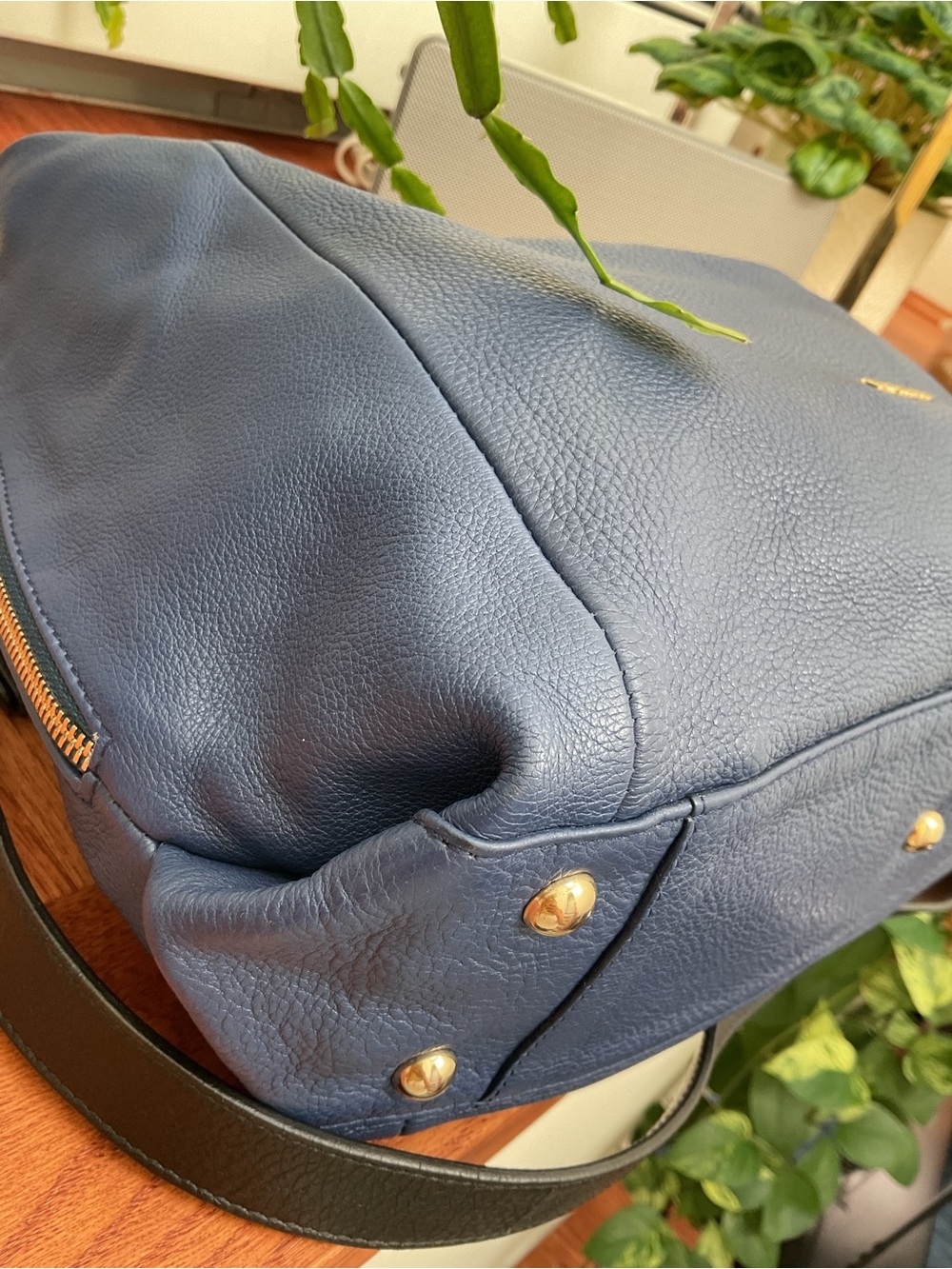 Furla Leather Shoulder Blue Leather Bag - Picture 5 of 9